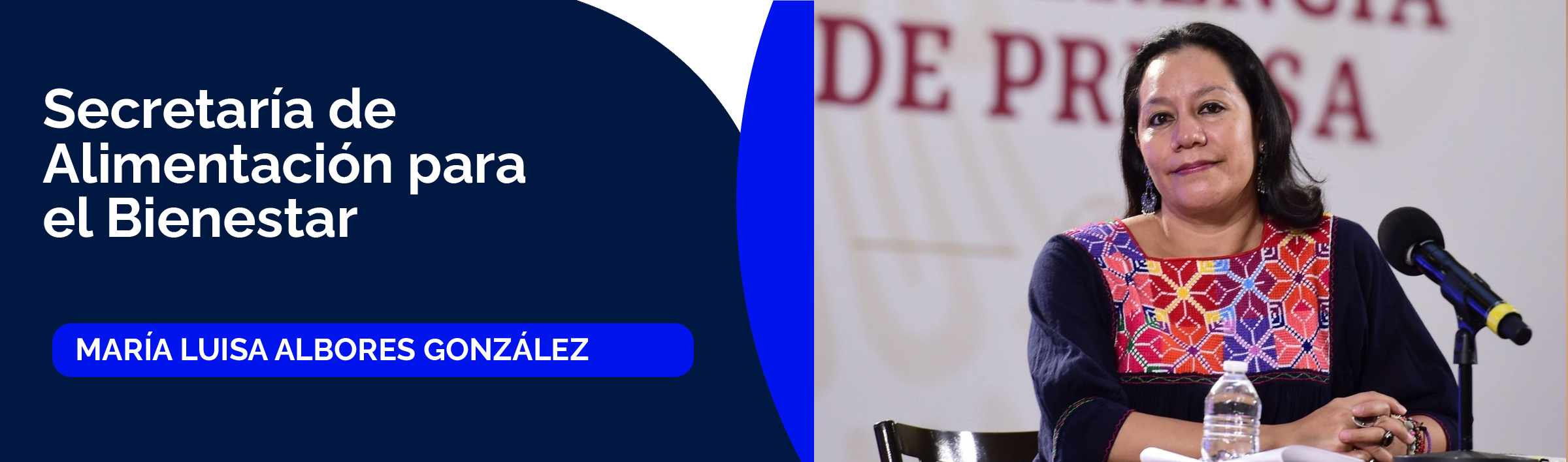 María Luisa Albores González, titular de la Secretaría de Alimentación para el Bienestar