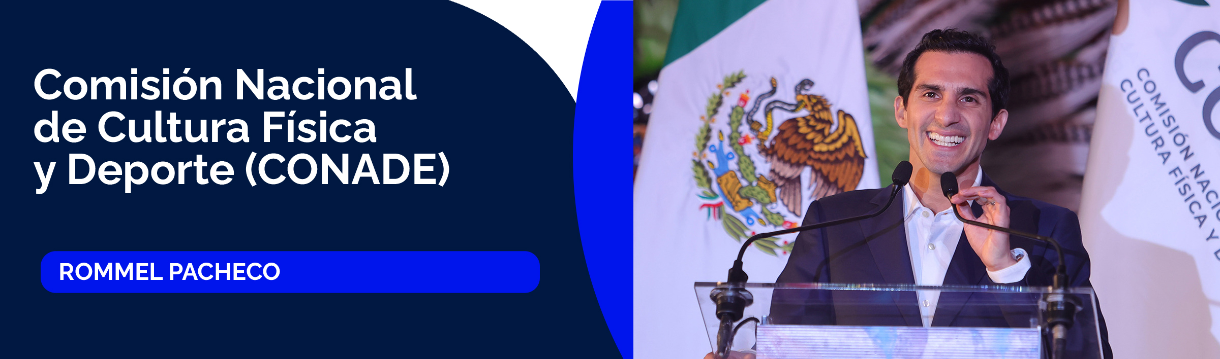 Rommel Pacheco, titular de la Comisión Nacional de Cultura Física y Deporte (CONADE)
